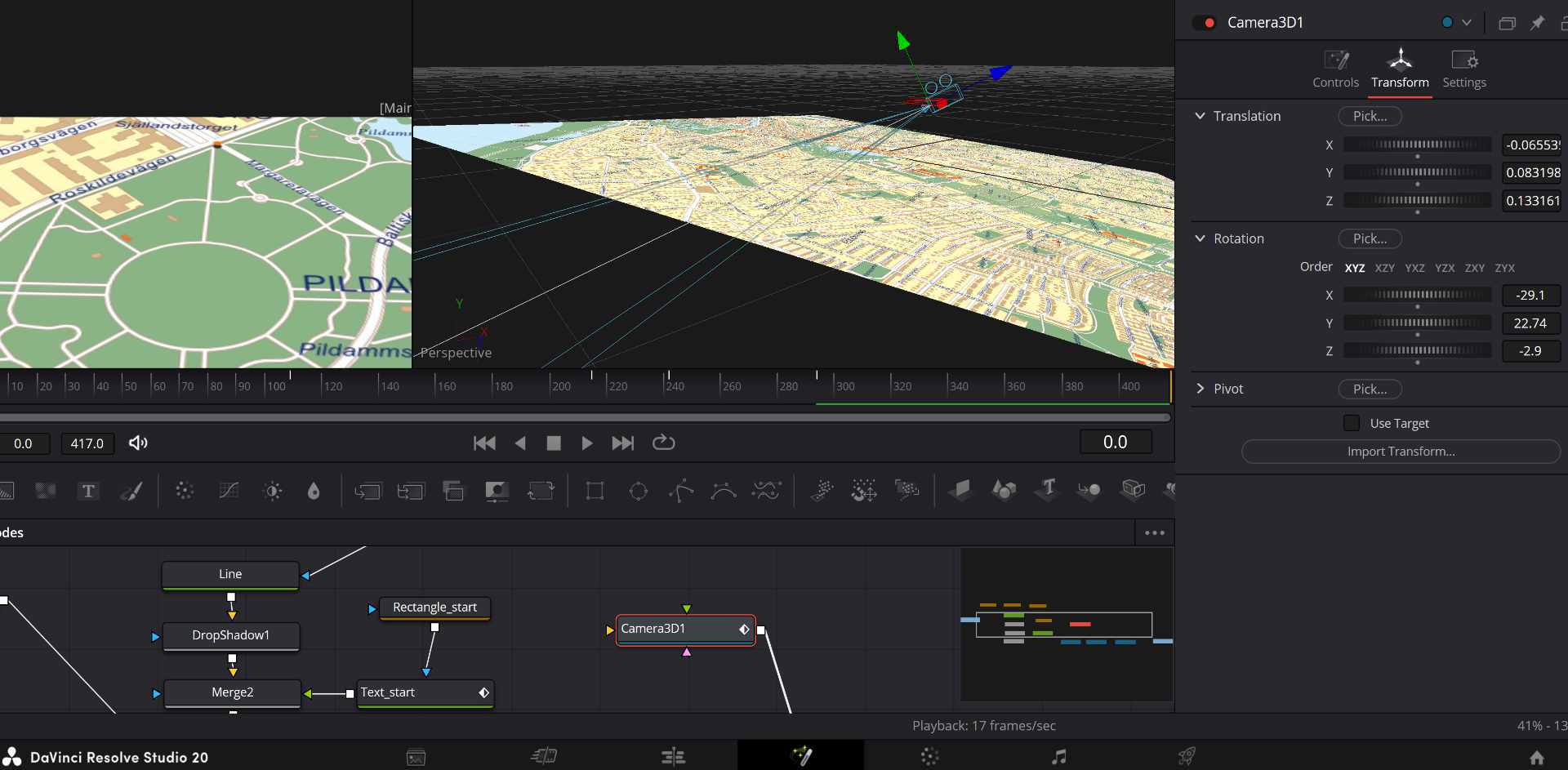 Fusion nodes in DaVinci Resolve
